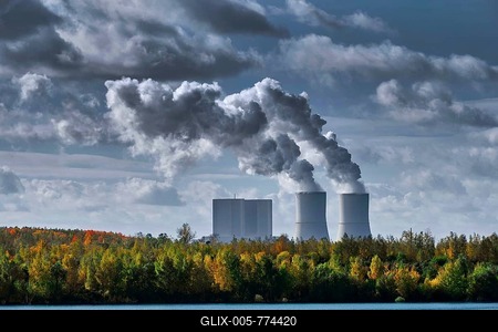 Lippendorf lignite-fired power plant, Neukieritzsch municipality near Leipzig, Saxony, Germany-stock-foto