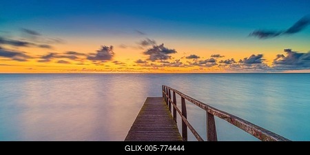 Footbridge, North Sea, Spieka, near Cuxhaven, Lower Saxony, Germany-stock-foto