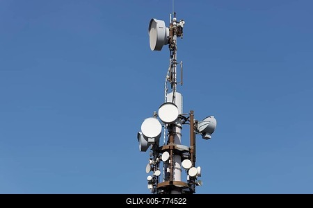 5G mobile mast, transmission mast for mobile broadband, North Rhine-Westphalia, Germany-stock-foto