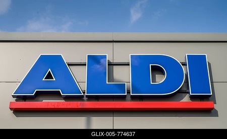 Aldi Nord, Logo, Spandau, Berlin, Germany-stock-foto