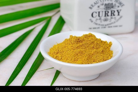 Curry powder in a bowl-stock-foto