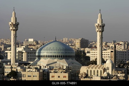 King Abdullah Mosque, Al-Abdali district, Amman, Jordan-stock-foto