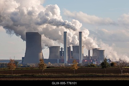 RWE Power AG, Niederaussem power plant, lignite-fired power plant, steaming chimneys, coal exit, Bergheim, Rhenish lignite mining area, North Rhine-Westphalia, Germany-stock-foto