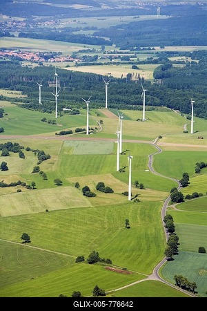 Wind farm, Hesse, Germany, Europe-stock-foto
