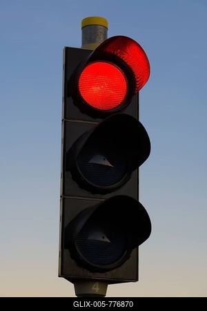 Red traffic light, Baden-Württemberg, Germany-stock-foto