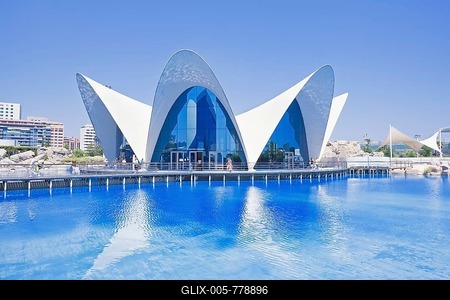 L'Oceanogràfic, The Oceanographic Aquarium, City of Arts and Sciences, Comunidad Autonoma de Valencia, Spain-stock-foto