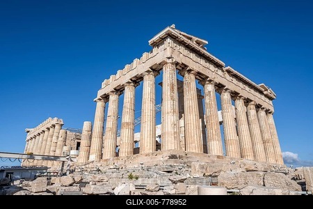 Parthenon Temple, Acropolis, Athens, Greece-stock-foto