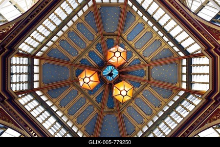 Victorian glass roof, Leadenhall Market, London, United Kingdom-stock-foto