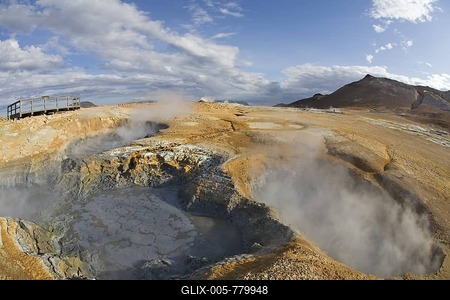 Boiling, bubbling mud, Hveraroend geothermal region at the foot of Mt. Námafjall, Myvatn, northern Iceland, Iceland, Atlantic Ocean-stock-foto