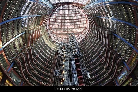 Interior view of the James R. Thompson Center, JRTC, State Building, formerly known as the State of Illinois Center, Chicago, Illinois, United States of America, USA-stock-foto