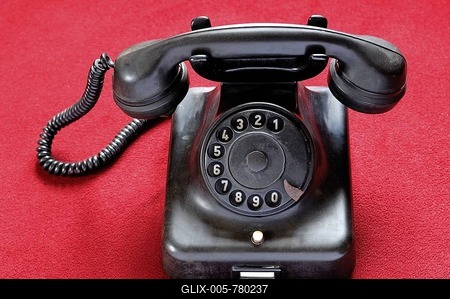 Old bakelite phone from 1940 - 1950-stock-foto
