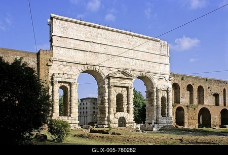 Porta Maggiore, Aurelian Wall, Rome, Lazio, Italy, Europe-stock-foto