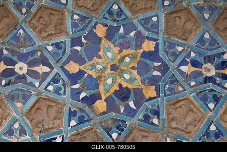 Mosaic, decoration on a mosque in Tbilisi, Georgia, Middle East-stock-foto