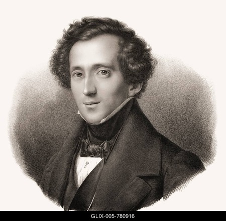 Jakob Ludwig Felix Mendelssohn Bartholdy, 1809, 1847, German composer, pianist and organist-stock-foto