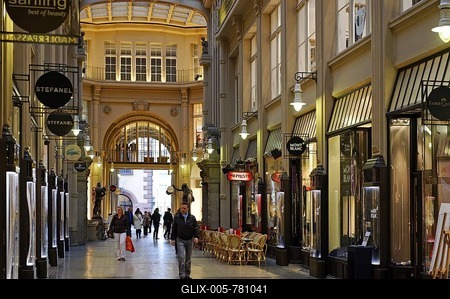 Maedler Passage shopping arcade, Leipzig, Saxony, Germany, Europe-stock-foto