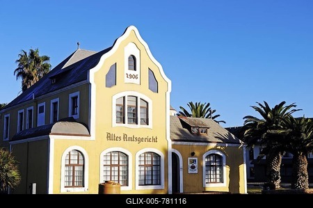 Old district court, architecture from the German colonial period, Swakopmund, Erongo region, Namibia, Africa-stock-foto