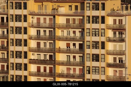 Apartment block in Cagliari, Sardinia, Italy, Europe-stock-foto