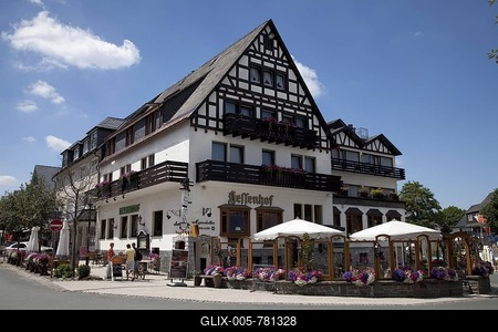Hotel and Restaurant Hessenhof, Winterberg, Sauerland, North Rhine-Westphalia, Germany, Europe-stock-foto