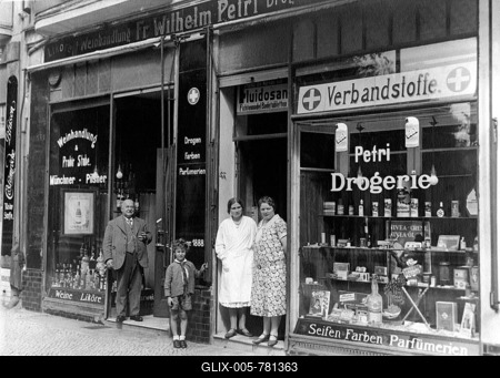 Medicine, health, wine shop and drugstore, ca. 1920s-stock-foto