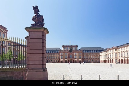 Schloss Mannheim royal palace, Mannheim, Baden-Wuerttemberg, Germany, Europe-stock-foto