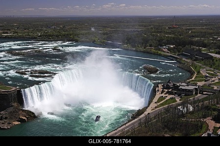 Niagara Falls seen from the Skylon Tower, Ontario, Canada-stock-foto