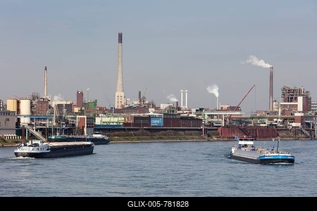 Chempark, Rhine, Ürdingen, Krefeld, Lower Rhine, North Rhine-Westphalia, Germany-stock-foto