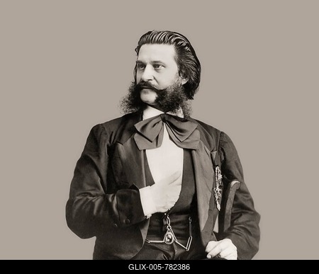 Johann Baptist Strauss II, 1825  1899, Austrian composer and violinist, 1879, digitally edited-stock-foto