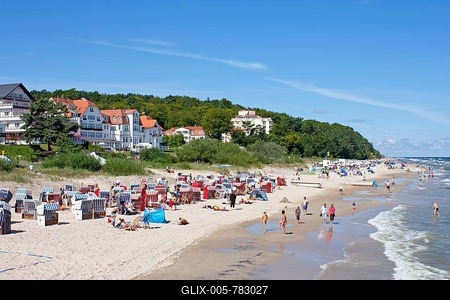 Beach at Bansin, Usedom Island, Mecklenburg-Western Pomerania, Germany, Europe-stock-foto