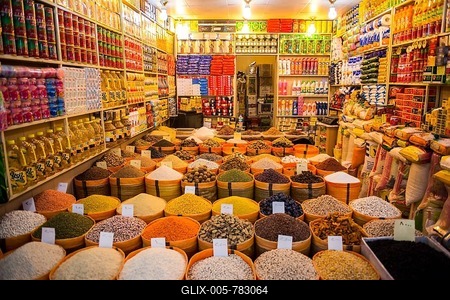 Spices for sale in the Bazaar of Sulaymaniyah, Sulaymaniyah, Iraqi Kurdistan, Iraq-stock-foto