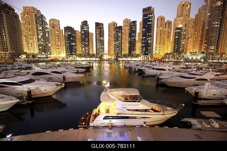 Dubai Marina, yacht club, district in the south of Dubai, United Arab Emirates, Middle East-stock-foto