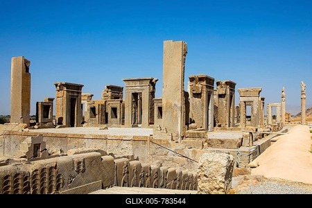 Palace of Darius, Persepolis, Persepolis, Iran-stock-foto