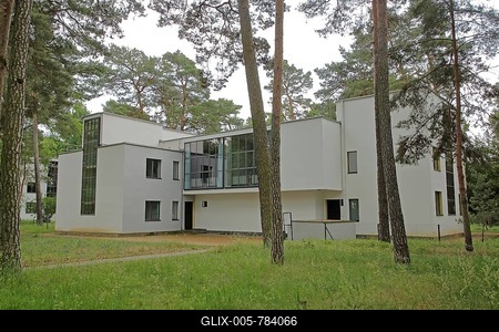 Bauhaus Master Houses by Georg Muche and Oskar Schlemmer, Art, Dessau, Dessau-Roßlau, Saxony-Anhalt, Germany-stock-foto