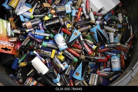 Recycling compound of the Gelsendienste, Gelsenkirchens public utility company, North Rhine-Westphalia, Germany, Europe-stock-foto