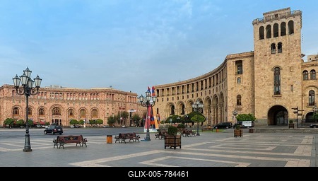 Republic Square, Yerevan, Armenia-stock-foto