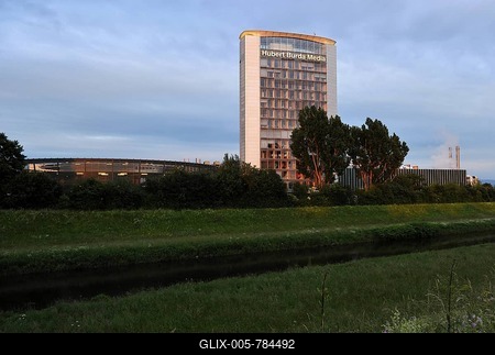 Administration building Hubert BURDA, media center and printing site, Offenburg, Baden-Wuerttemberg, Germany, Europe-stock-foto