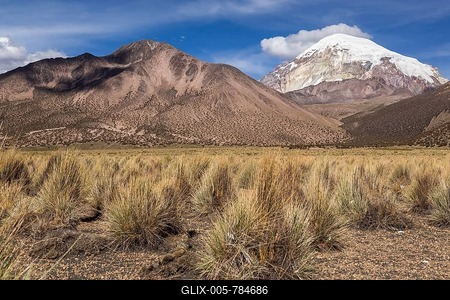 Sajama Volcano, Sajama National Park, Altiplano Highlands, Bolivia-stock-foto