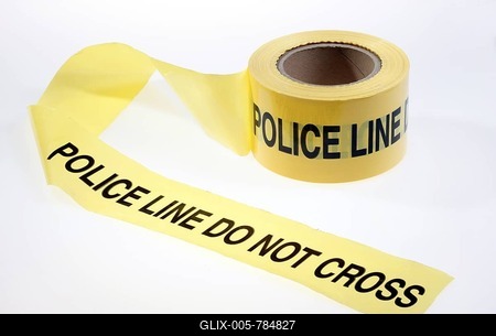 Police barrier tape-stock-foto