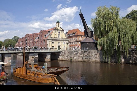 Old Harbour, historic town centre, Lueneburg, Lower Saxony, Germany, Europe, PublicGround-stock-foto