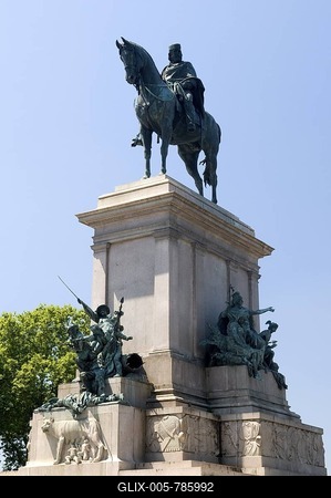 Garibaldi monument at Monte Gianicolo, Rome, Italy, Europe-stock-foto