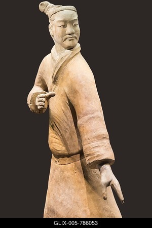 Museum of the Terracotta Warriors, Standing Archer, Mausoleum of the first Qin Emperor, Xian, Shaanxi Province, China-stock-foto