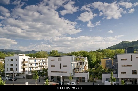 The Vauban district with which the city of Freiburg will introduce itself on the EXPO 2010 in Shanghai, Freiburg im Breisgau, Baden-Wuerttemberg, Germany, Europe-stock-foto