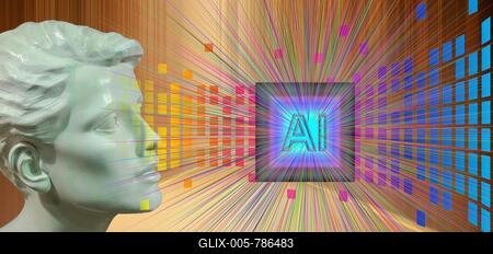Symbol photo, AI, ChatGBT, AI, OpenAI, chatbot, artificial intelligence, artificial intelligence, IT system, computer science, AI learning, IT technology, computer system, software, Microsoft, silicon brain, thinking machine, creativity, new wonder of the world, Einstein replacement, questionable intelligence, AI research, language robot, algorithm-stock-foto