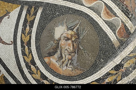 Roman mosaic in the Palazzo Massimo, National Museum of Rome, Lazio, Italy, Europe-stock-foto