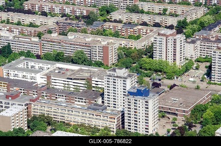 Aerial view, Mümmelmannsberg, estate, house, apartment block, block of flats. Apartment block, Block, Block of flats, Billstedt, Hamburg, Germany-stock-foto
