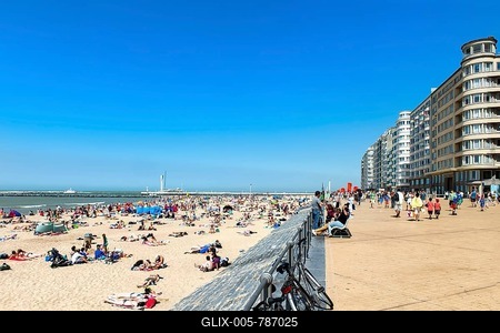 Ostend beach, Ostend, West Flanders, Belgium-stock-foto