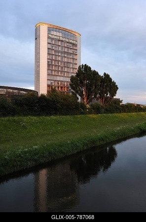 Administration building Hubert BURDA, media center and printing site, Offenburg, Baden-Wuerttemberg, Germany, Europe-stock-foto