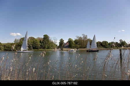 Schlei, sailing area, access to the Baltic Sea, Schleswig-Holstein, Germany, Europe-stock-foto