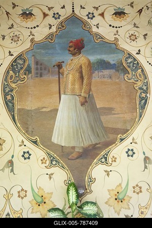 Jaipur, City Palace, Museum of Sawai Man Singh II inside the Chandra Mahal, Rajasthan, India, South Asia-stock-foto