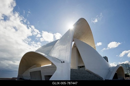 Auditorio de Tenerife, concert hall designed by Santiago Calatrava, Santa Cruz de Tenerife, Tenerife, Canary Islands, Spain, Europe-stock-foto