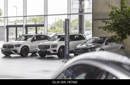 Business car, used car, Mercedes branch Stuttgart, Baden-Württemberg, Germany-stock-foto